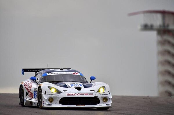 car racing in the fog