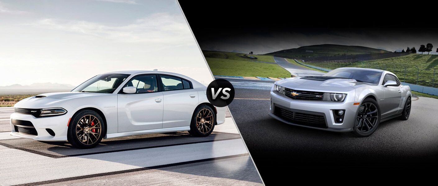 2015 Dodge Charger SRT Hellcat vs 2015 Chevy Camaro