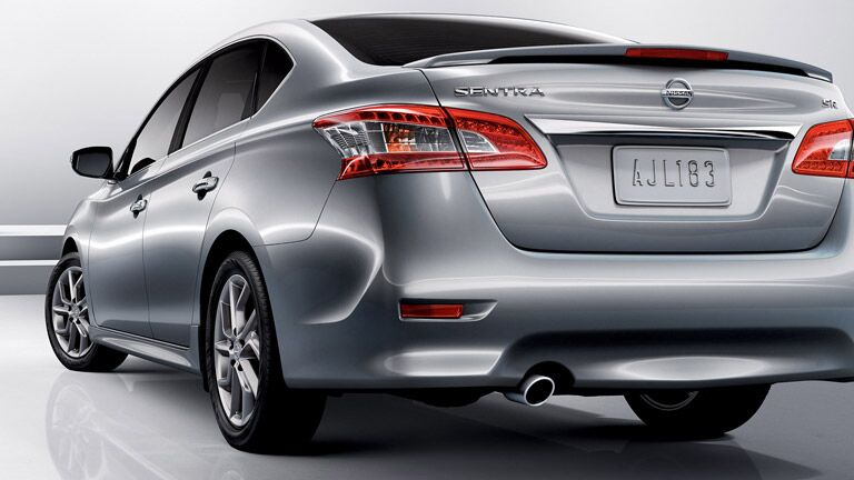 Rear view of the 2015 Nissan Sentra