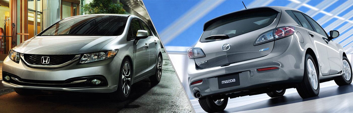 2013 Honda Civic vs 2013 Mazda3