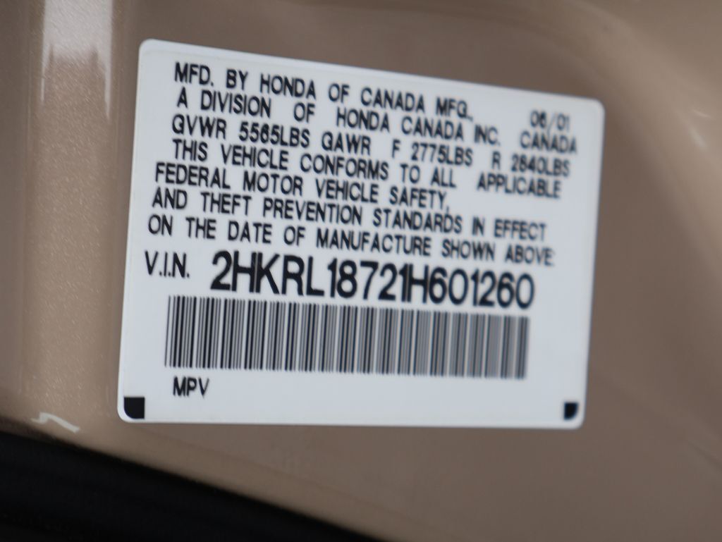 2001 Honda Odyssey EX