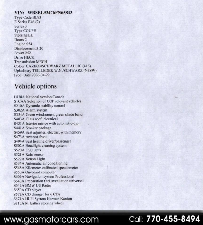 2006 BMW 3 Series M3 Marietta GA 2006 BMW 3 Series M3 Marietta GA