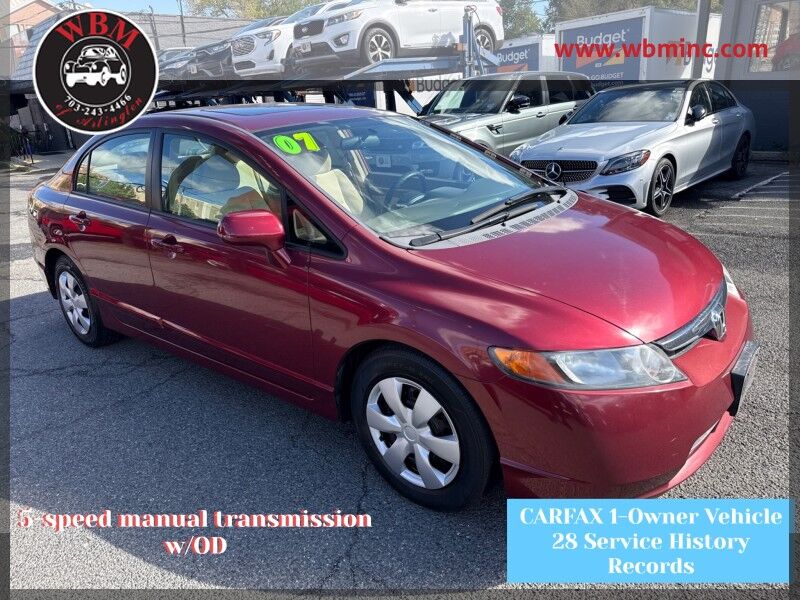 2007 Honda Civic Sdn EX w/ 5-speed manual transmission w/OD 2007 Honda Civic Sdn EX w/ 5-speed manual transmission w/OD