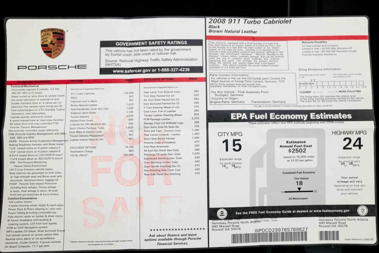 2008 Porsche 911 Turbo Marietta GA 2008 Porsche 911 Turbo Marietta GA