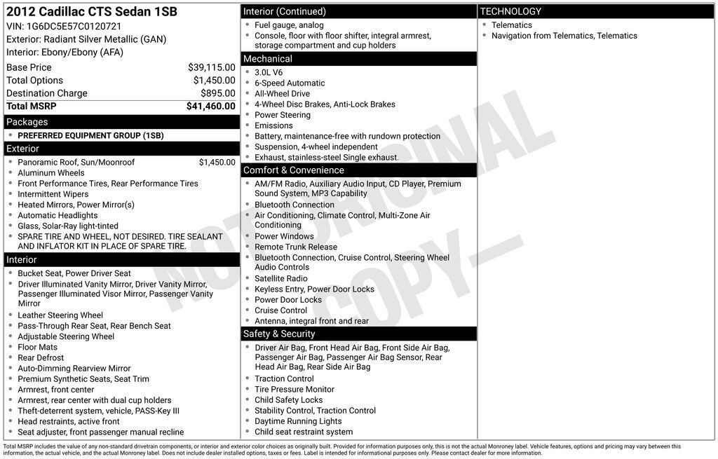 2012 Cadillac CTS Base Lakeland FL