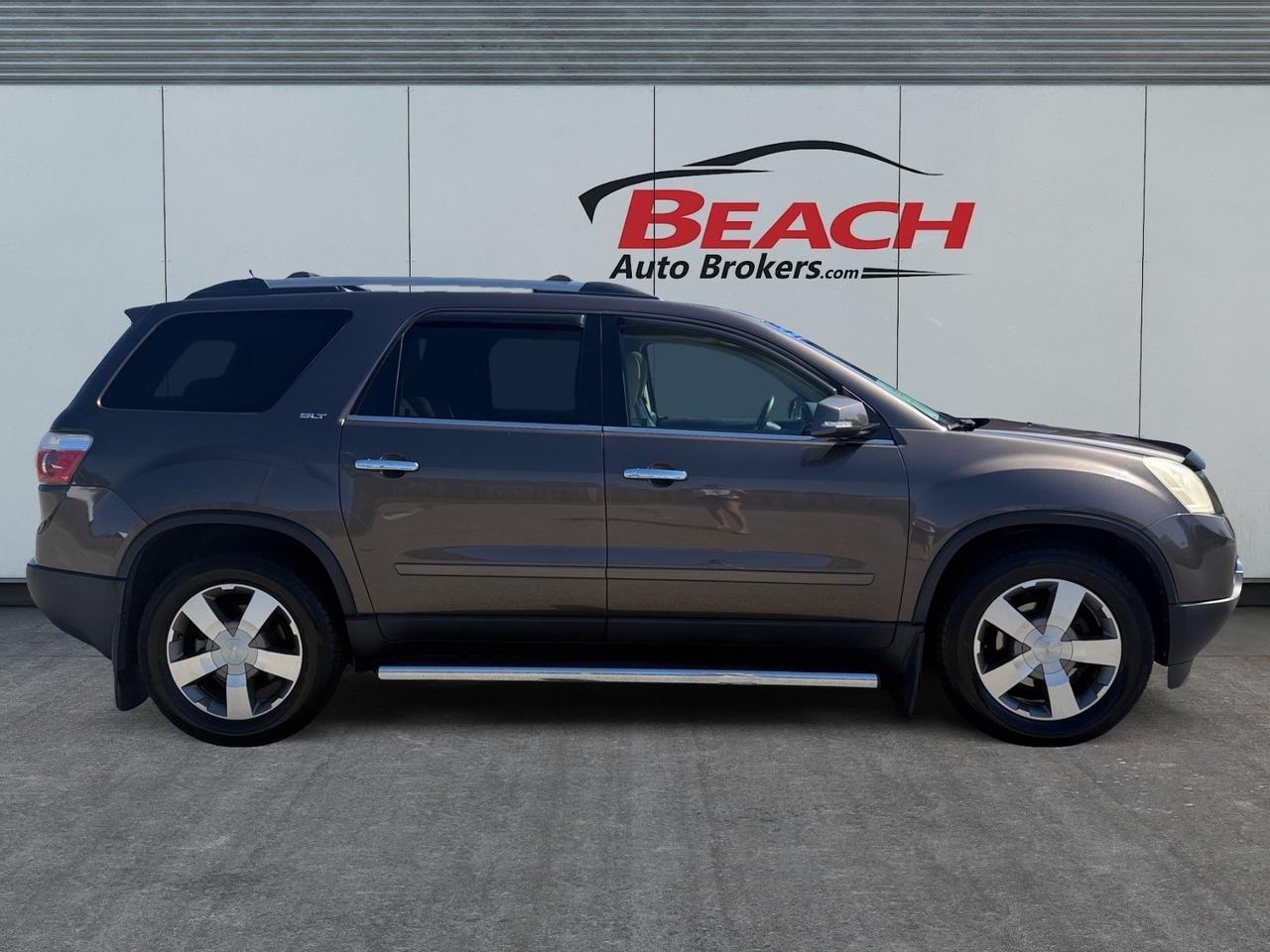 2012 GMC Acadia SLT1, HEATED SEATS, SUNROOF, UNIVERSAL GARAGE DOOR OPENER, TOW PACKAGE, RUNNING BOARDS, CAPTAINS CHAIRS, 3RD ROW, KEYLESS ENTRY, LOW MILES, CLEAN CARFAX! Norfolk VA 2012 GMC Acadia SLT1, HEATED SEATS, SUNROOF, UNIVERSAL GARAGE DOOR OPENER, TOW PACKAGE, RUNNING BOARDS, CAPTAINS CHAIRS, 3RD ROW, KEYLESS ENTRY, LOW MILES, CLEAN CARFAX! Norfolk VA