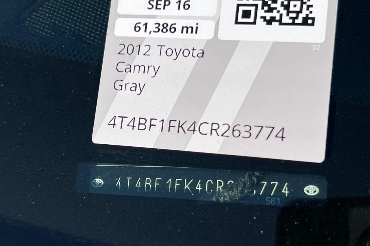 2012 Toyota Camry L Roseville CA