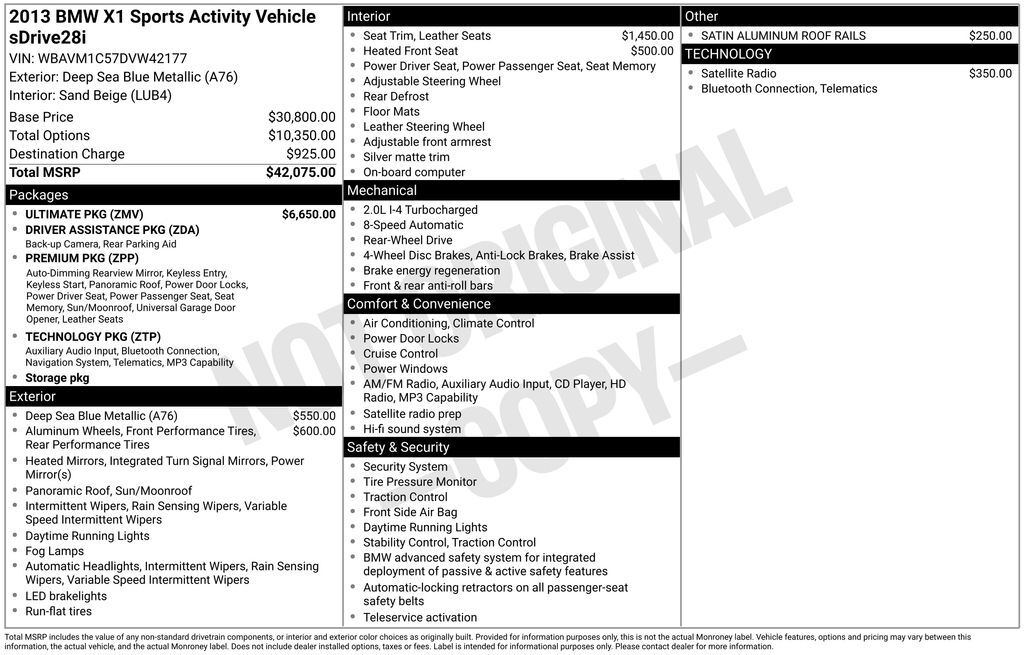 2013 BMW X1 sDrive28i Lakeland FL