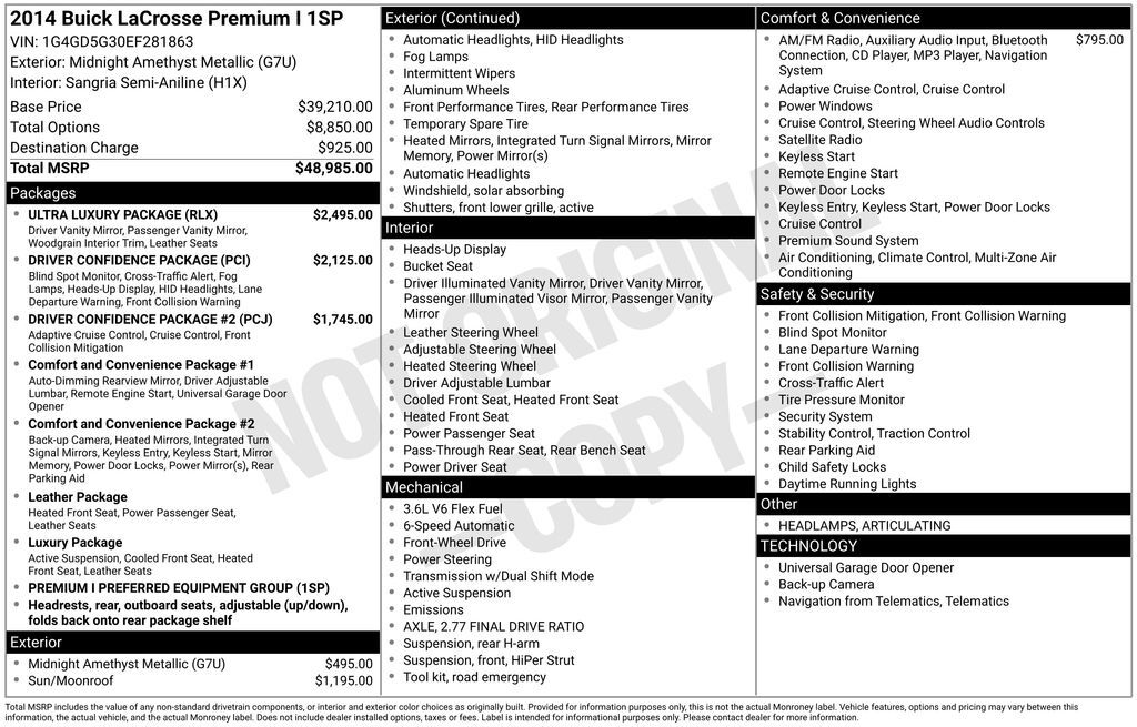 2014 Buick LaCrosse Premium I Group Lakeland FL