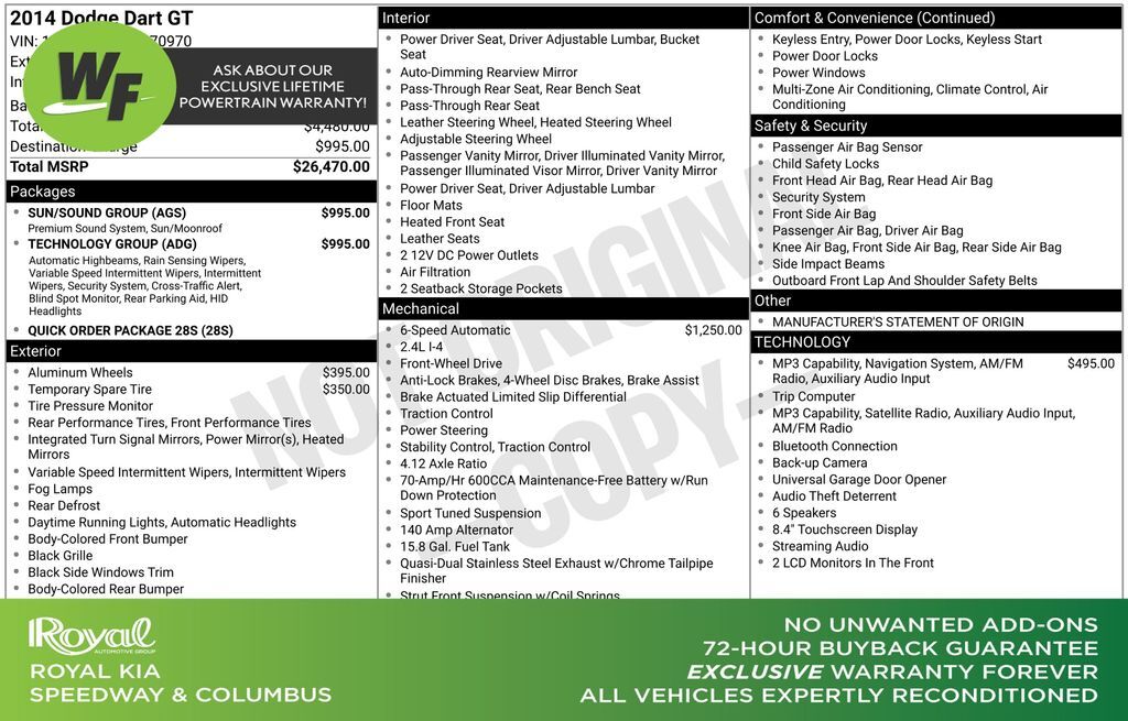2014 Dodge Dart GT Tucson AZ 2014 Dodge Dart GT Tucson AZ