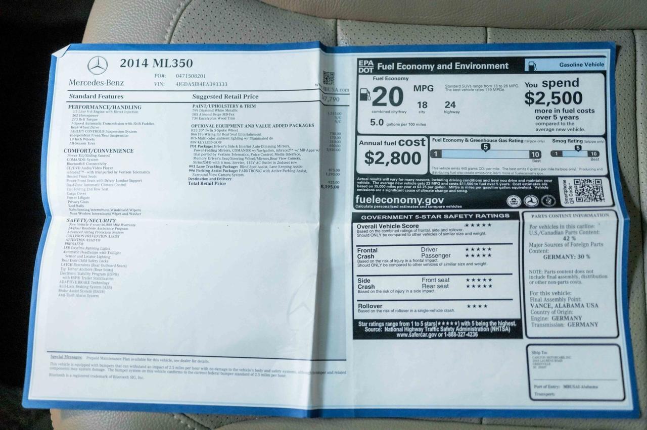 2014 Mercedes-Benz M-Class ML 350 Marietta GA 2014 Mercedes-Benz M-Class ML 350 Marietta GA
