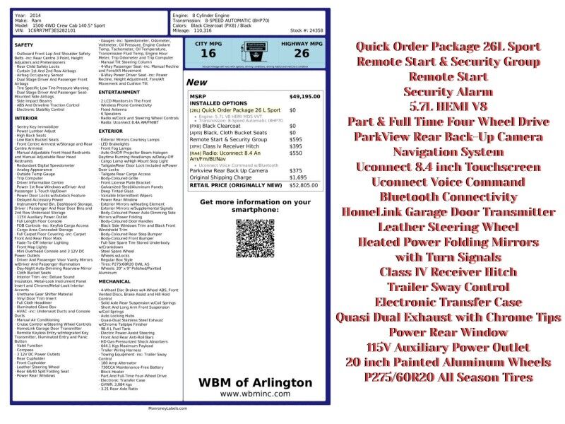 2014 Ram 1500 Sport Crew Cab 4WD 2014 Ram 1500 Sport Crew Cab 4WD