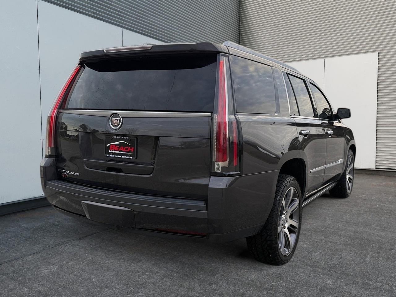 2015 Cadillac Escalade Premium, HEATED AND VENTILATED SEATS, HEATED REAR SEATS, POWER RUNNING BOARDS, SUNROOF, BOSE SPEAKERS, ALL WEATHER FLOOR MATS, CAPTAINS CHAIRS, 3RD ROW, REMOTE START, POWER FOLDING MIRRORS, THE PERFECT FAMILY VEHICLE! Norfolk VA 2015 Cadillac Escalade Premium, HEATED AND VENTILATED SEATS, HEATED REAR SEATS, POWER RUNNING BOARDS, SUNROOF, BOSE SPEAKERS, ALL WEATHER FLOOR MATS, CAPTAINS CHAIRS, 3RD ROW, REMOTE START, POWER FOLDING MIRRORS, THE PERFECT FAMILY VEHICLE! Norfolk VA