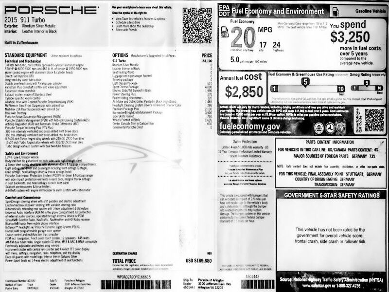 2015 Porsche 911 Turbo Coupe AWD 2015 Porsche 911 Turbo Coupe AWD