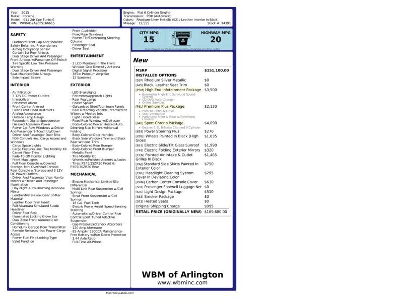 2015 Porsche 911 Turbo S 2015 Porsche 911 Turbo S
