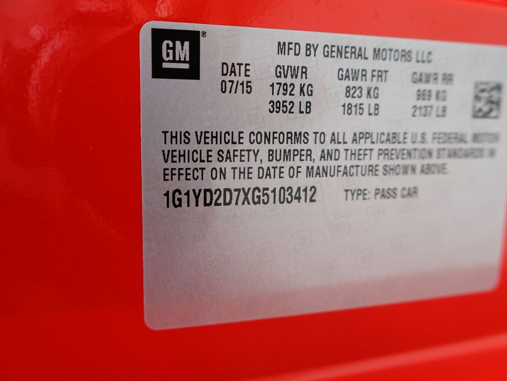 2016 Chevrolet Corvette Stingray