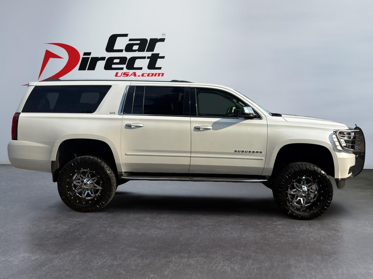 2016 Chevrolet Suburban LTZ, SUNROOF, LIFTED, BRUSH GUARD, CUSTOM CHROME FUEL WHEELS, RUNNING BOARDS, BLIND SPOT, POWER 3RD ROW, POWER LIFTGATE, HEATED & COOLING SEATS, APPLE CARPLAY/ANDROID AUTO, DVD REAR ENTERTAINMENT, LOW MILES, 1 OWNER, READY TO HIT THE ROAD! Virginia Beach VA 2016 Chevrolet Suburban LTZ, SUNROOF, LIFTED, BRUSH GUARD, CUSTOM CHROME FUEL WHEELS, RUNNING BOARDS, BLIND SPOT, POWER 3RD ROW, POWER LIFTGATE, HEATED & COOLING SEATS, APPLE CARPLAY/ANDROID AUTO, DVD REAR ENTERTAINMENT, LOW MILES, 1 OWNER, READY TO HIT THE ROAD! Virginia Beach VA