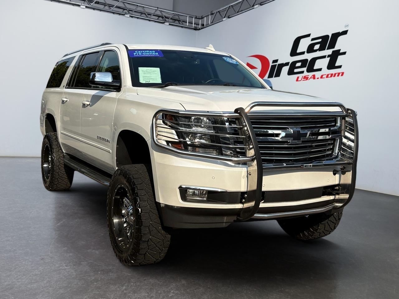 2016 Chevrolet Suburban LTZ, SUNROOF, LIFTED, BRUSH GUARD, CUSTOM CHROME FUEL WHEELS, RUNNING BOARDS, BLIND SPOT, POWER 3RD ROW, POWER LIFTGATE, HEATED & COOLING SEATS, APPLE CARPLAY/ANDROID AUTO, DVD REAR ENTERTAINMENT, LOW MILES, 1 OWNER, READY TO HIT THE ROAD! Virginia Beach VA 2016 Chevrolet Suburban LTZ, SUNROOF, LIFTED, BRUSH GUARD, CUSTOM CHROME FUEL WHEELS, RUNNING BOARDS, BLIND SPOT, POWER 3RD ROW, POWER LIFTGATE, HEATED & COOLING SEATS, APPLE CARPLAY/ANDROID AUTO, DVD REAR ENTERTAINMENT, LOW MILES, 1 OWNER, READY TO HIT THE ROAD! Virginia Beach VA