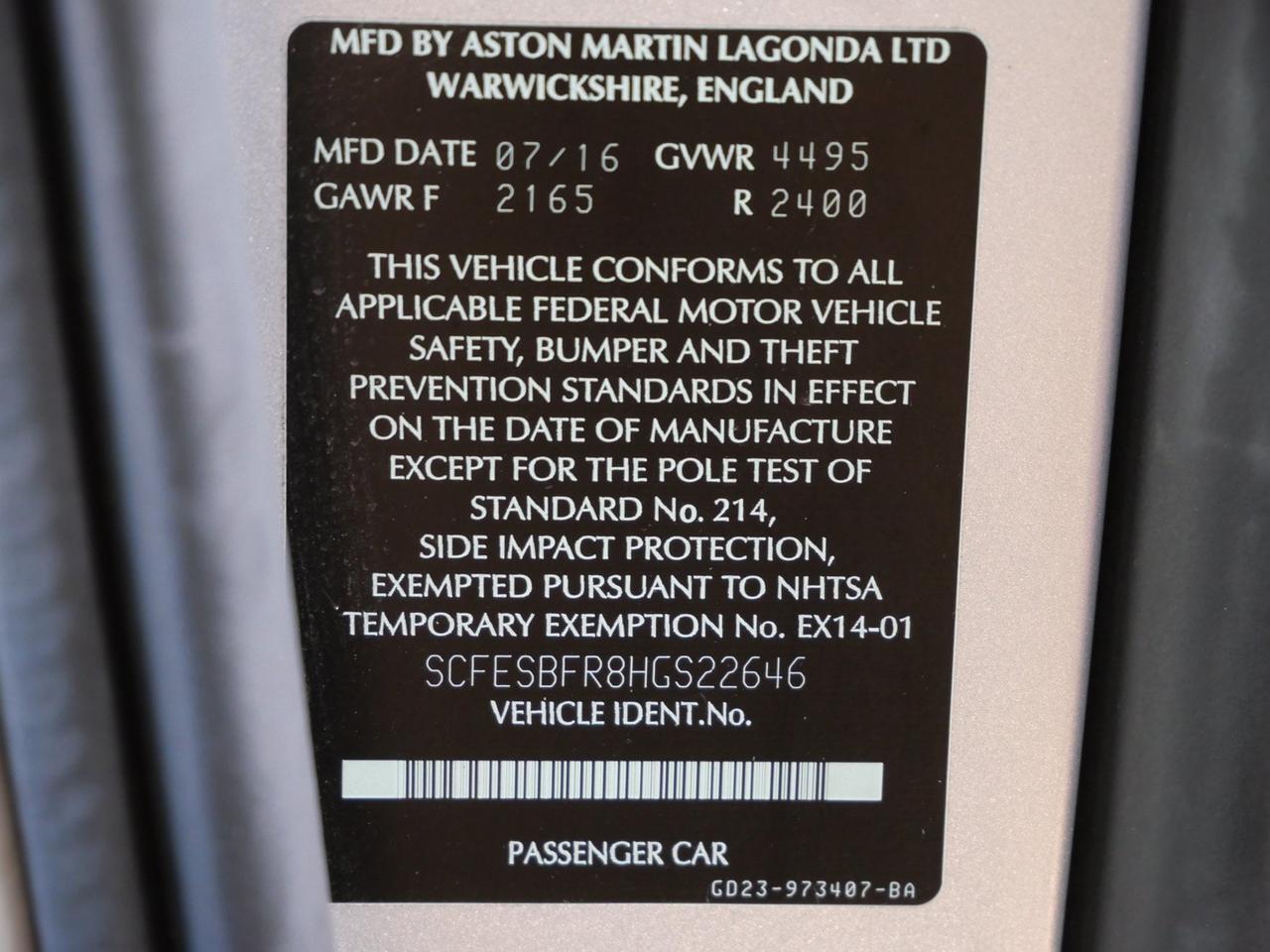 2017 Aston Martin V12 Vantage S S Lawrence KS