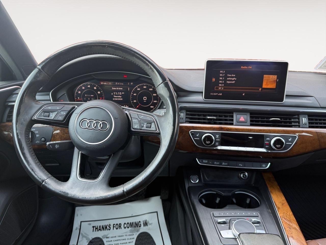 2017 Audi A4, Premium Plus, APPLE CARPLAY, ANDROID AUTO, SUNROOF, HEATED FRONT/BACK SEATS, UNIVERSAL GARAGE DOOR OPENER, POWER MIRRORS, BLUETOOTH, ONLY 1 OWNER! Norfolk VA 2017 Audi A4, Premium Plus, APPLE CARPLAY, ANDROID AUTO, SUNROOF, HEATED FRONT/BACK SEATS, UNIVERSAL GARAGE DOOR OPENER, POWER MIRRORS, BLUETOOTH, ONLY 1 OWNER! Norfolk VA