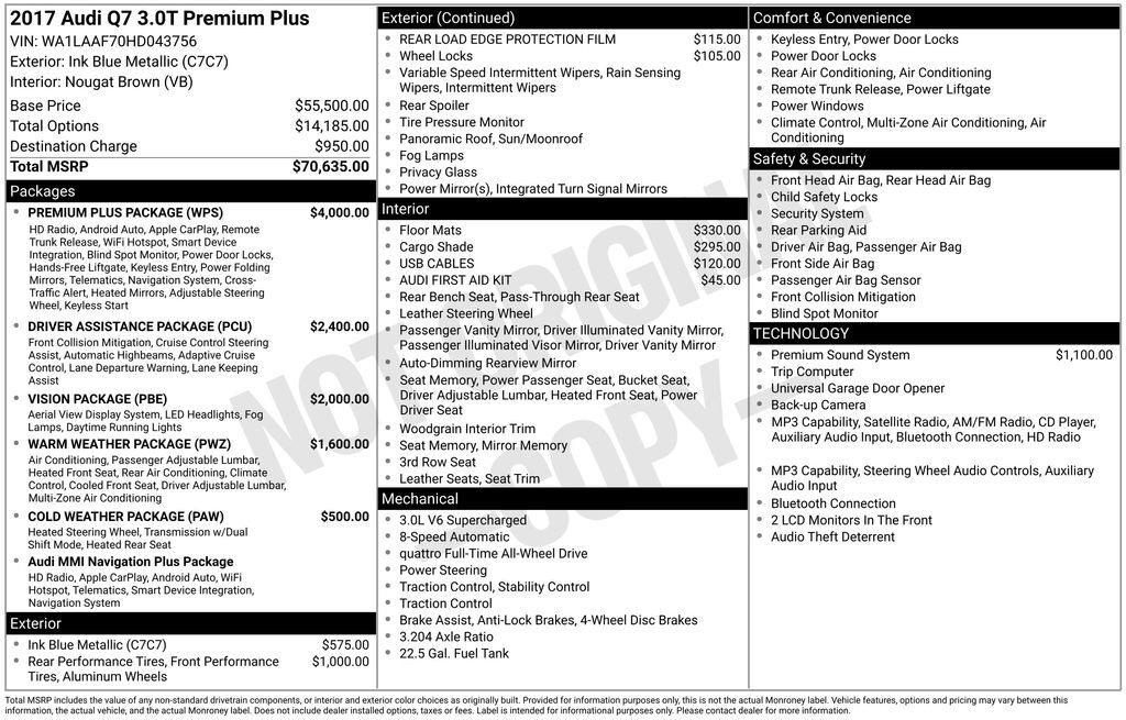 2017 Audi Q7 3.0T Premium Plus Lakeland FL