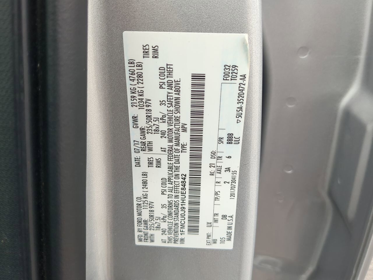 2017 Ford Escape Titanium Appleton WI