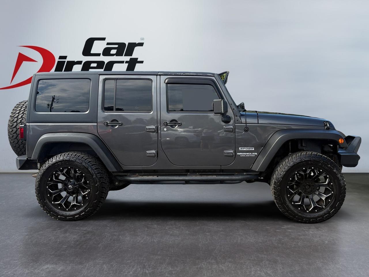 2017 Jeep Wrangler Unlimited Sport, HARD TOP, LIFT, FENDER FLARES, UCONNECT BLUETOOTH, BACKUP CAMERA, TINTED WINDOWS, RUNNING BOARDS, TOW PACKAGE, LOW MILEAGE, CLEAN CARFAX, WRANGLE YOUR RIDE! Virginia Beach VA 2017 Jeep Wrangler Unlimited Sport, HARD TOP, LIFT, FENDER FLARES, UCONNECT BLUETOOTH, BACKUP CAMERA, TINTED WINDOWS, RUNNING BOARDS, TOW PACKAGE, LOW MILEAGE, CLEAN CARFAX, WRANGLE YOUR RIDE! Virginia Beach VA