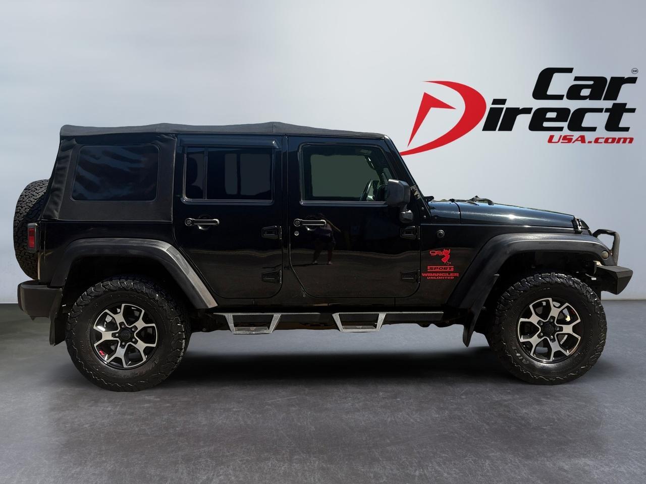 2017 Jeep Wrangler Unlimited Sport, RUNNING BOARDS, TOW PACKAGE, FENDER FLARES, POWER HEATED MIRRORS, SOFT TOP, USB AUX PORT, ONLY 51K MILES, GET THIS JEEP ON THE ROAD! Virginia Beach VA 2017 Jeep Wrangler Unlimited Sport, RUNNING BOARDS, TOW PACKAGE, FENDER FLARES, POWER HEATED MIRRORS, SOFT TOP, USB AUX PORT, ONLY 51K MILES, GET THIS JEEP ON THE ROAD! Virginia Beach VA
