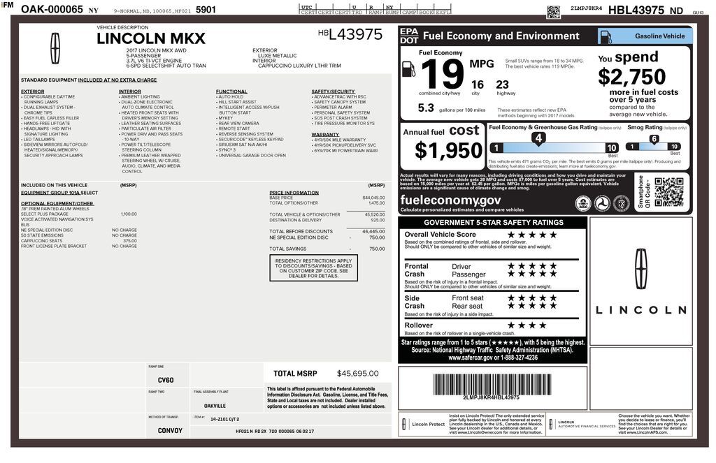 2017 Lincoln MKX Select Lakeland FL