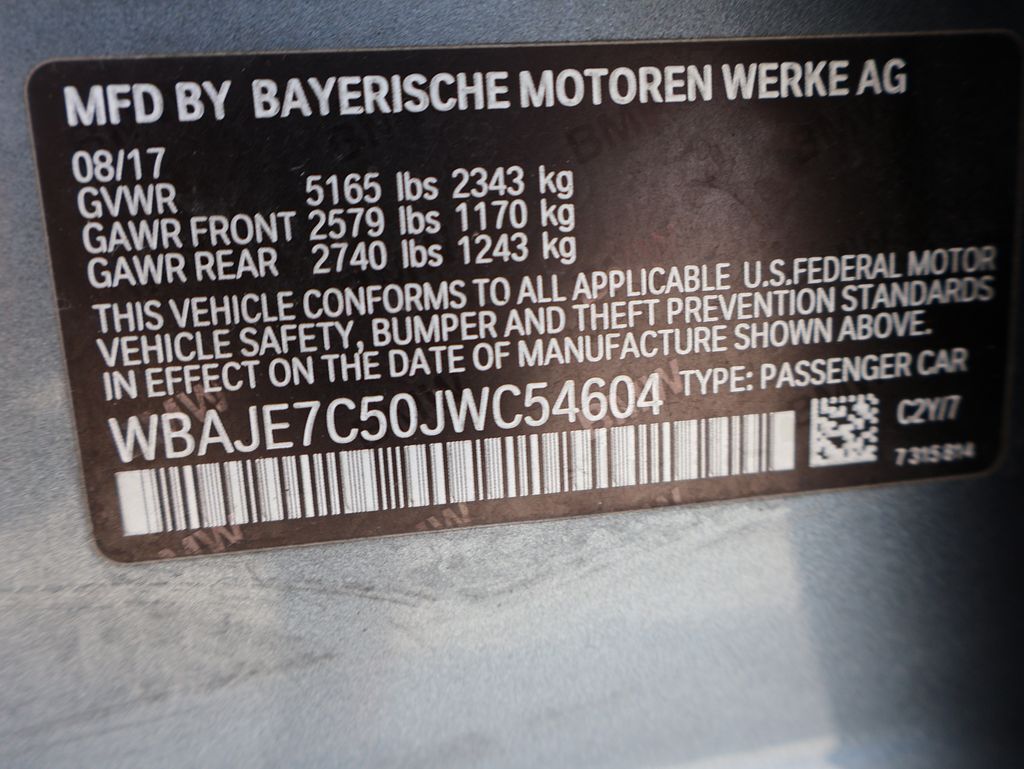 2018 BMW 5 Series 540i xDrive