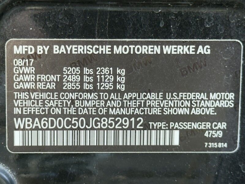 2018 BMW 6 Series 640i Gran Coupe RWD w/ M Sport Package Arlington VA