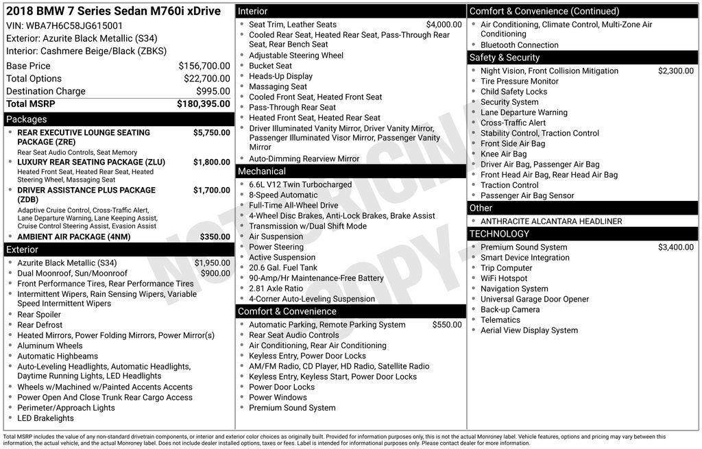 2018 BMW 7 Series M760i Lakeland FL