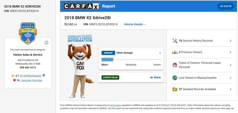 2018 BMW X2 xDrive28i - LOW MILES - LEATHER - SUNROOF Webster MA 2018 BMW X2 xDrive28i - LOW MILES - LEATHER - SUNROOF Webster MA