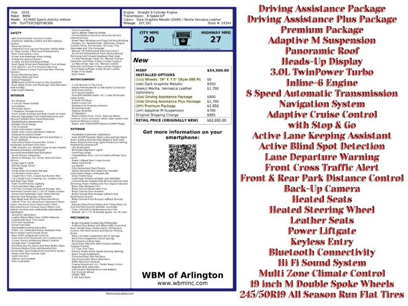 2018 BMW X3 M40i AWD Sports Activity Vehicle 2018 BMW X3 M40i AWD Sports Activity Vehicle