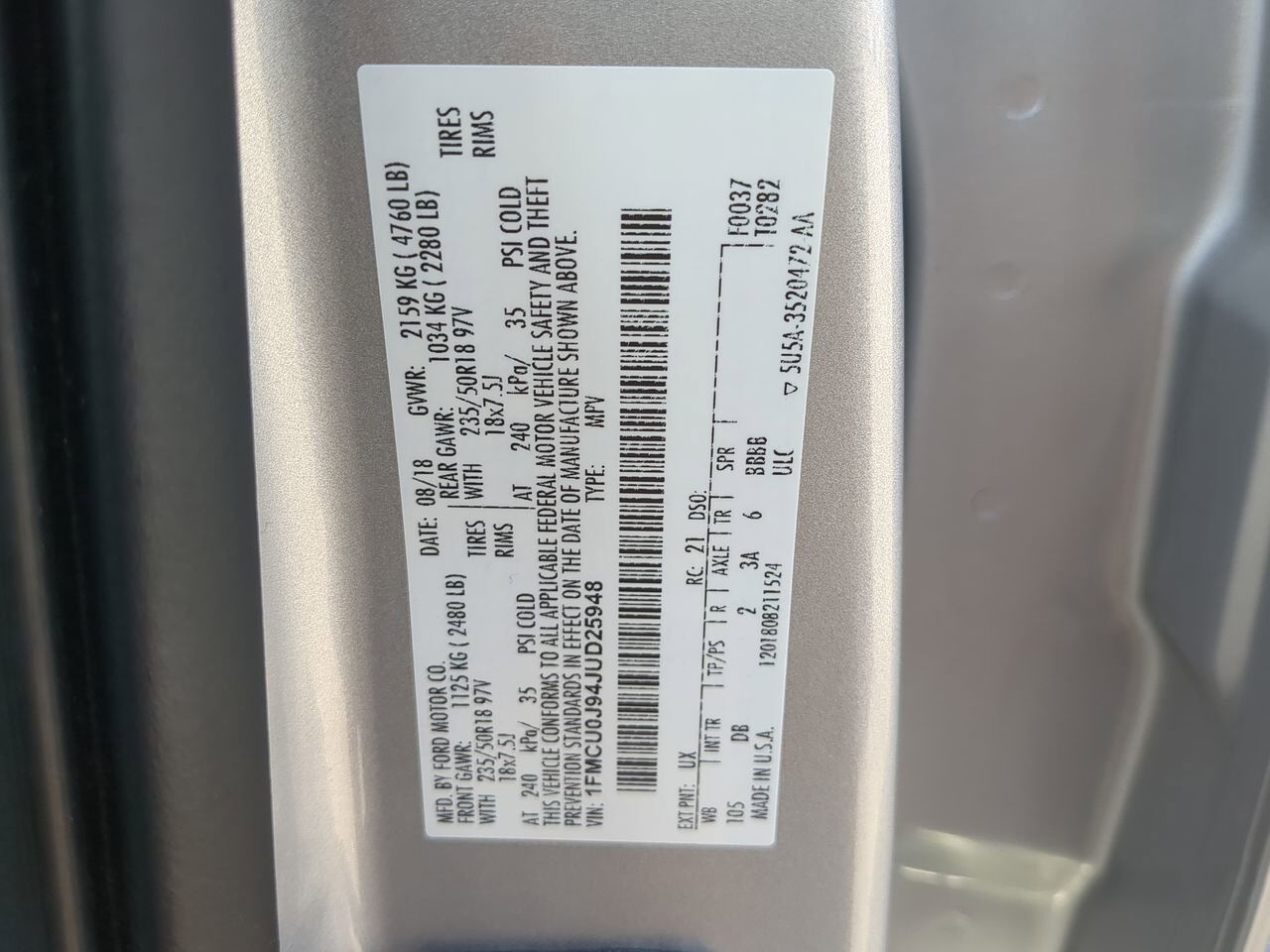 2018 Ford Escape Titanium Appleton WI