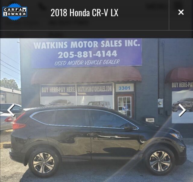 2018 Honda CRV LX Hueytown AL 54274912