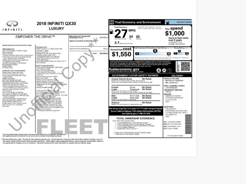 2018 INFINITI QX30 Luxury 2018 INFINITI QX30 Luxury