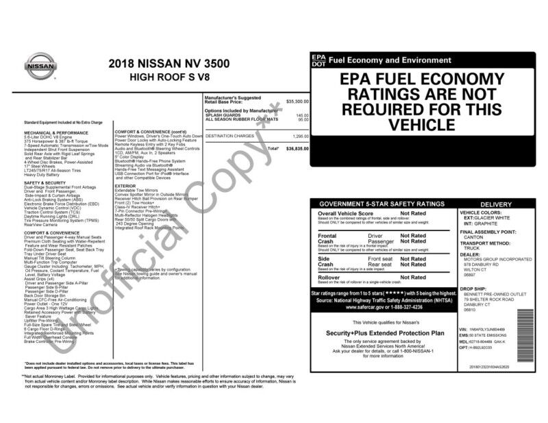 2018 Nissan NV Cargo S Whitinsville MA 2018 Nissan NV Cargo S Whitinsville MA