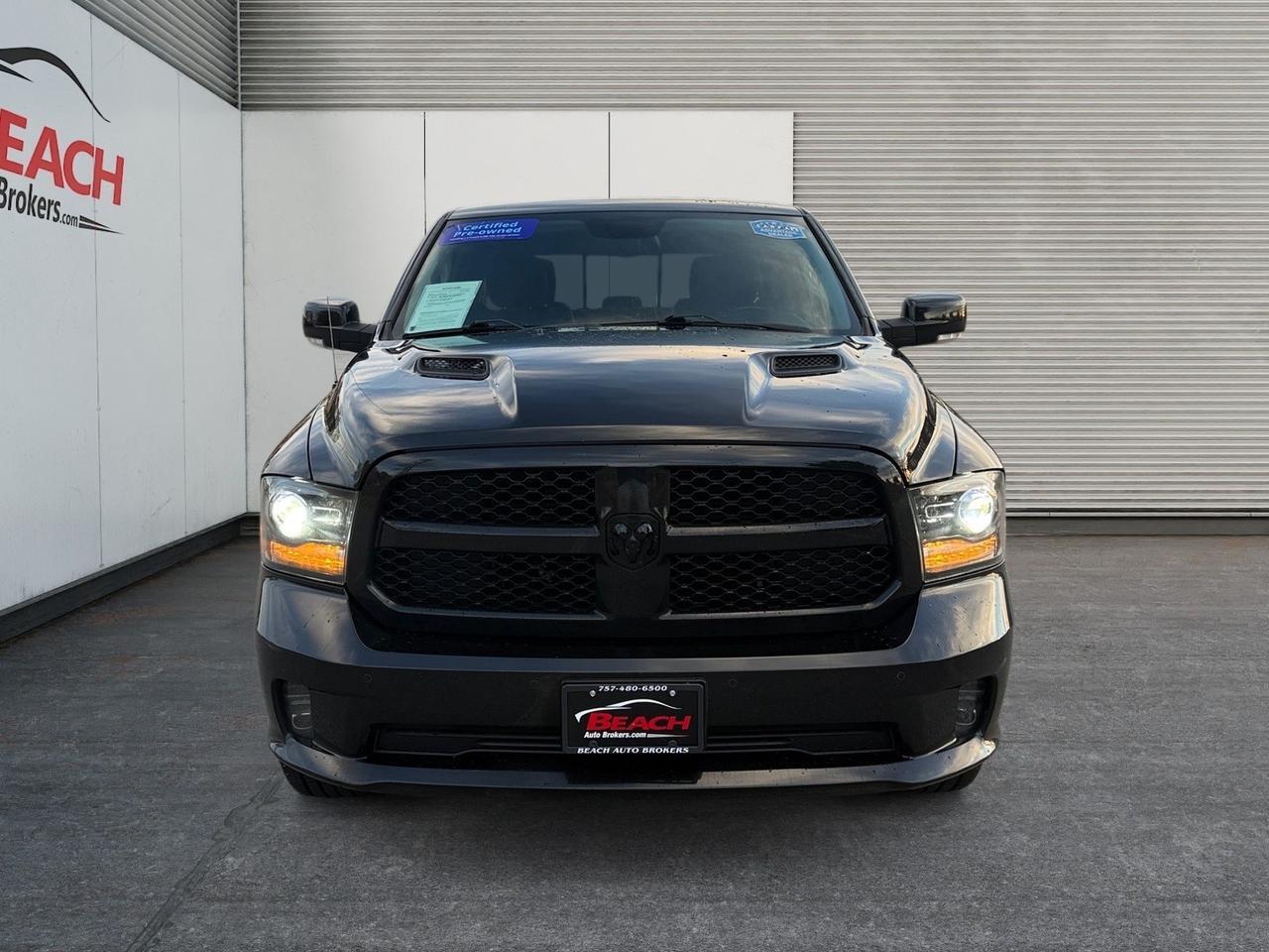 2018 Ram 1500 Night, APPLE CARPLAY/ANDROID AUTO, REAR POWER SLIDING WINDOW, HEATED STEERING WHEEL, HEATED SEATS, UNIVERSAL GARAGE DOOR OPENER, POWER AND HEATED MIRRORS, COME AND TEST DRIVE THIS RAM 1500 TODAY! Norfolk VA 2018 Ram 1500 Night, APPLE CARPLAY/ANDROID AUTO, REAR POWER SLIDING WINDOW, HEATED STEERING WHEEL, HEATED SEATS, UNIVERSAL GARAGE DOOR OPENER, POWER AND HEATED MIRRORS, COME AND TEST DRIVE THIS RAM 1500 TODAY! Norfolk VA