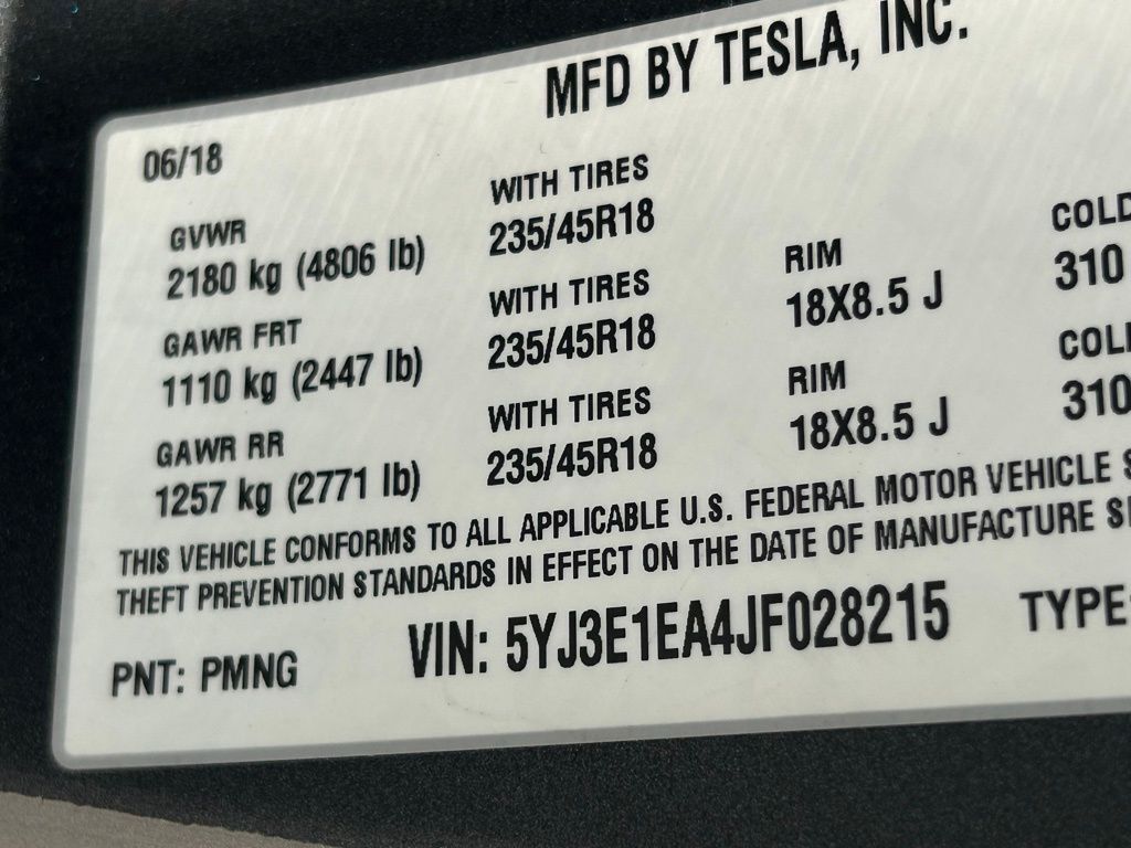 2018 Tesla Model 3 Long Range Tampa FL