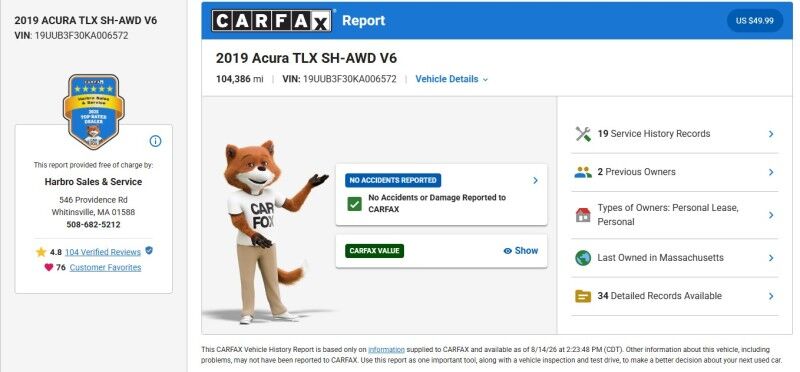 2019 Acura TLX Whitinsville MA 2019 Acura TLX Whitinsville MA