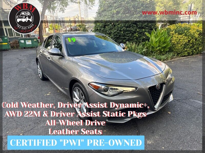 2019 Alfa Romeo Giulia AWD w/ Driver Assist Dynamic Plus Package 2019 Alfa Romeo Giulia AWD w/ Driver Assist Dynamic Plus Package