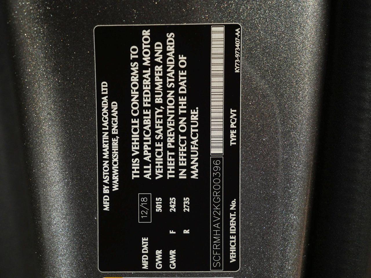 2019 Aston Martin DBS Superleggera Superleggera Lawrence KS