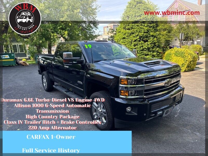 2019 Chevrolet Silverado 2500HD High Country Crew Cab 4WD w/ Duramax Plus Package Arlington VA 2019 Chevrolet Silverado 2500HD High Country Crew Cab 4WD w/ Duramax Plus Package Arlington VA