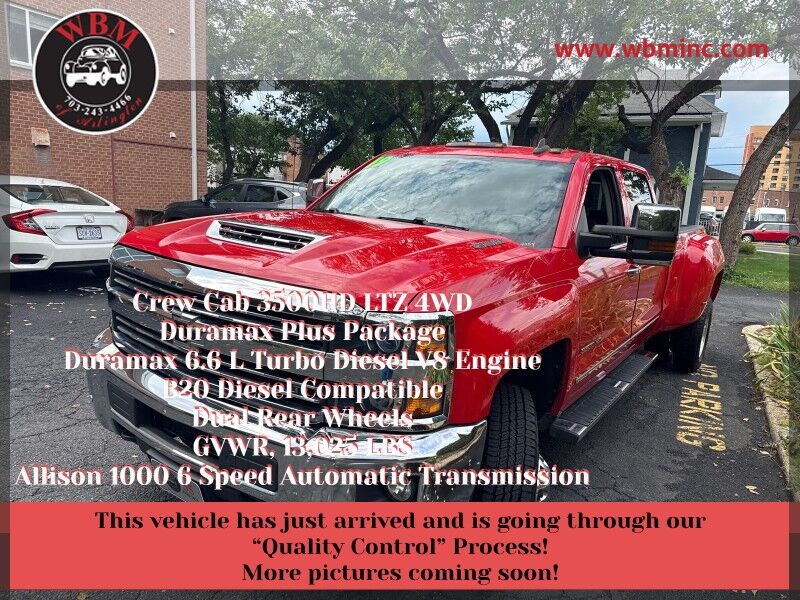 2019 Chevrolet Silverado 3500HD LTZ Crew Cab LB DRW 4WD w/ Duramax Plus Package 2019 Chevrolet Silverado 3500HD LTZ Crew Cab LB DRW 4WD w/ Duramax Plus Package