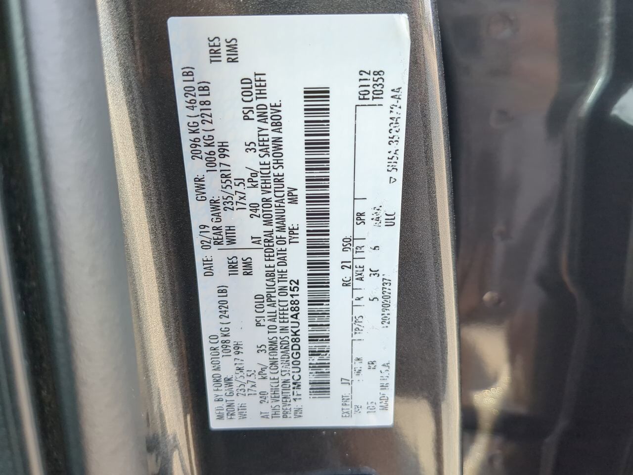 2019 Ford Escape SE Appleton WI