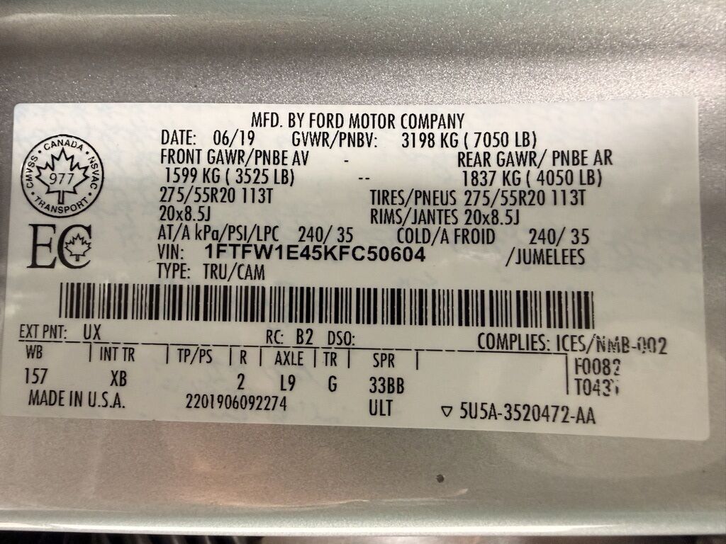 2019 Ford F-150 4x4 SuperCrew XLT Minocqua WI 2019 Ford F-150 4x4 SuperCrew XLT Minocqua WI