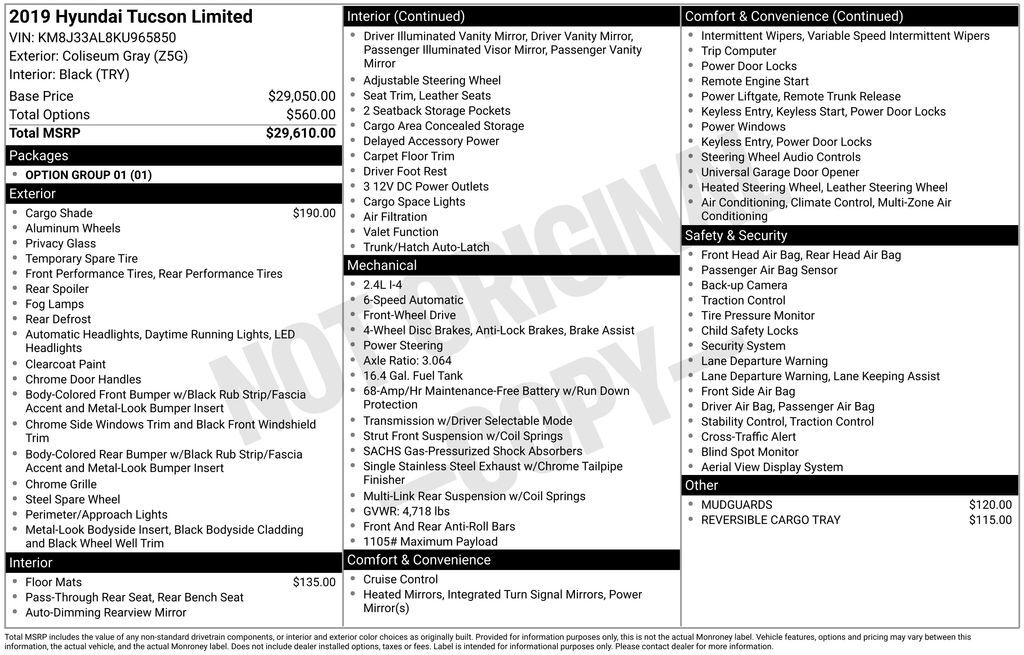2019 Hyundai Tucson Limited Lakeland FL