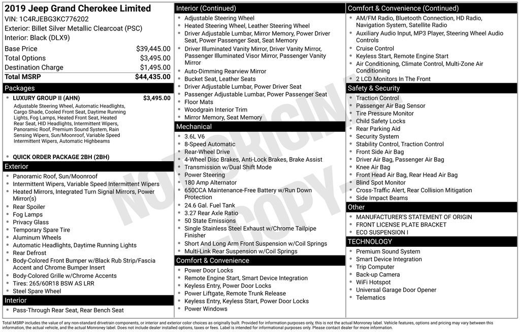 2019 Jeep Grand Cherokee Limited Lakeland FL