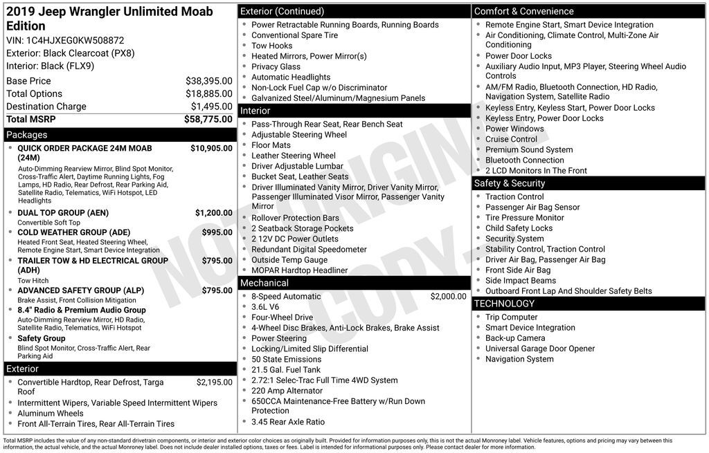 2019 Jeep Wrangler Unlimited Moab Lakeland FL